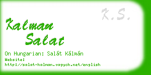kalman salat business card